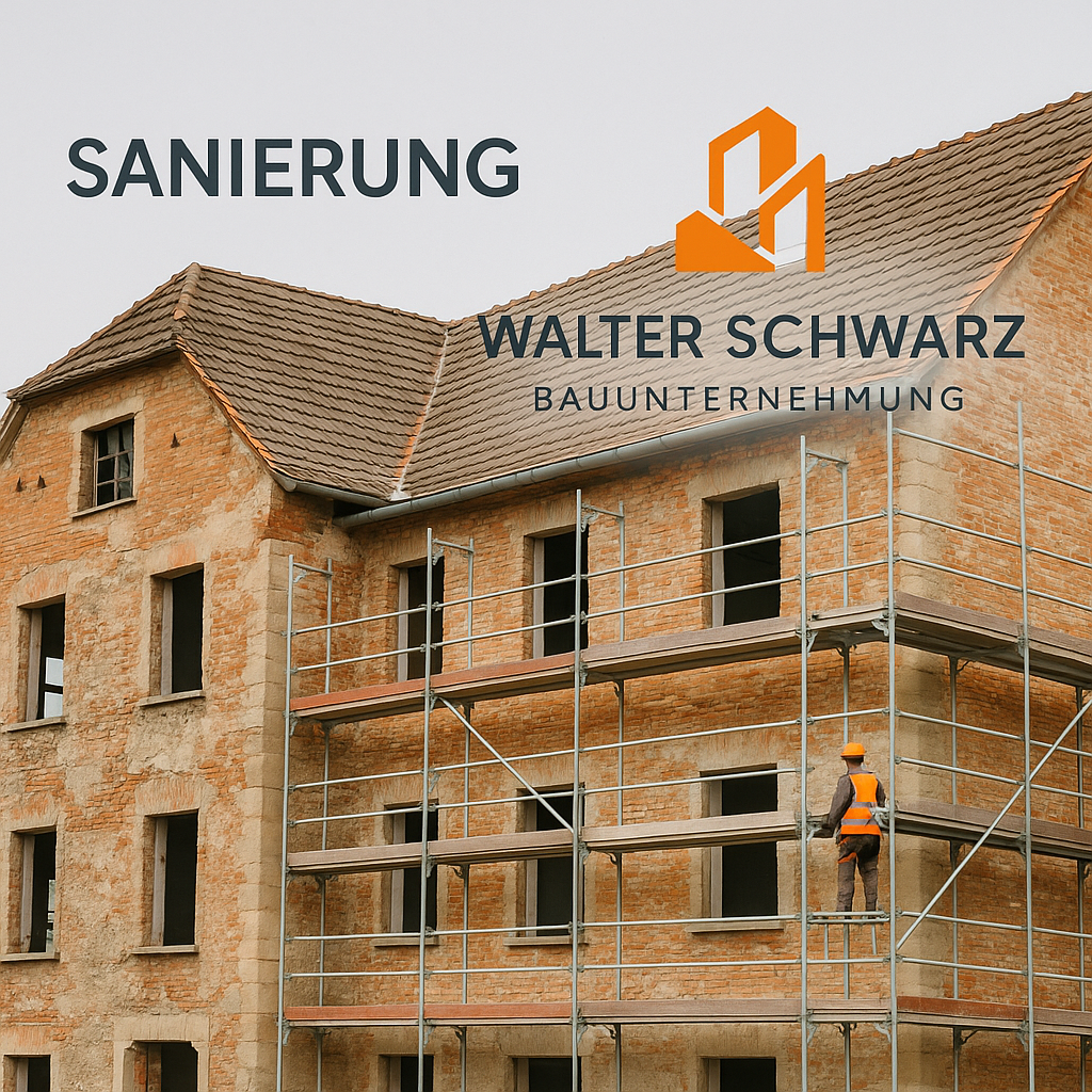 Baustelle der Walter Schwarz Bauunternehmung in Büttelborn